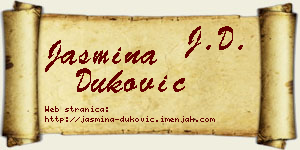 Jasmina Duković vizit kartica